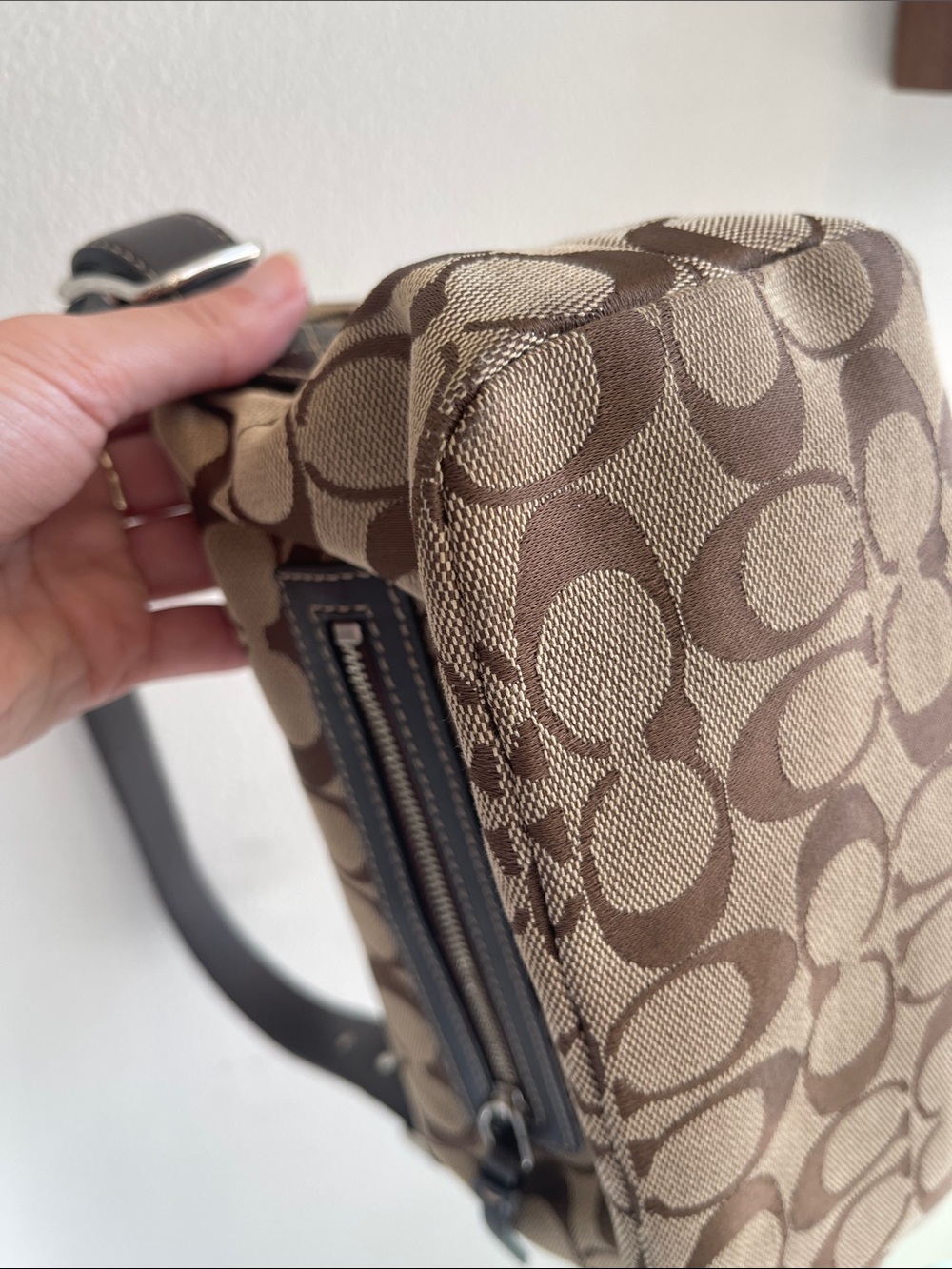 Vintage Coach Y2K Brown Signature Canvas Small Bag - Picture 9 of 12